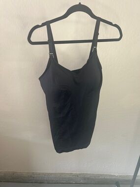 XXL Destination Maternity Black Nursing Cami Tank Top Adjustable Straps
